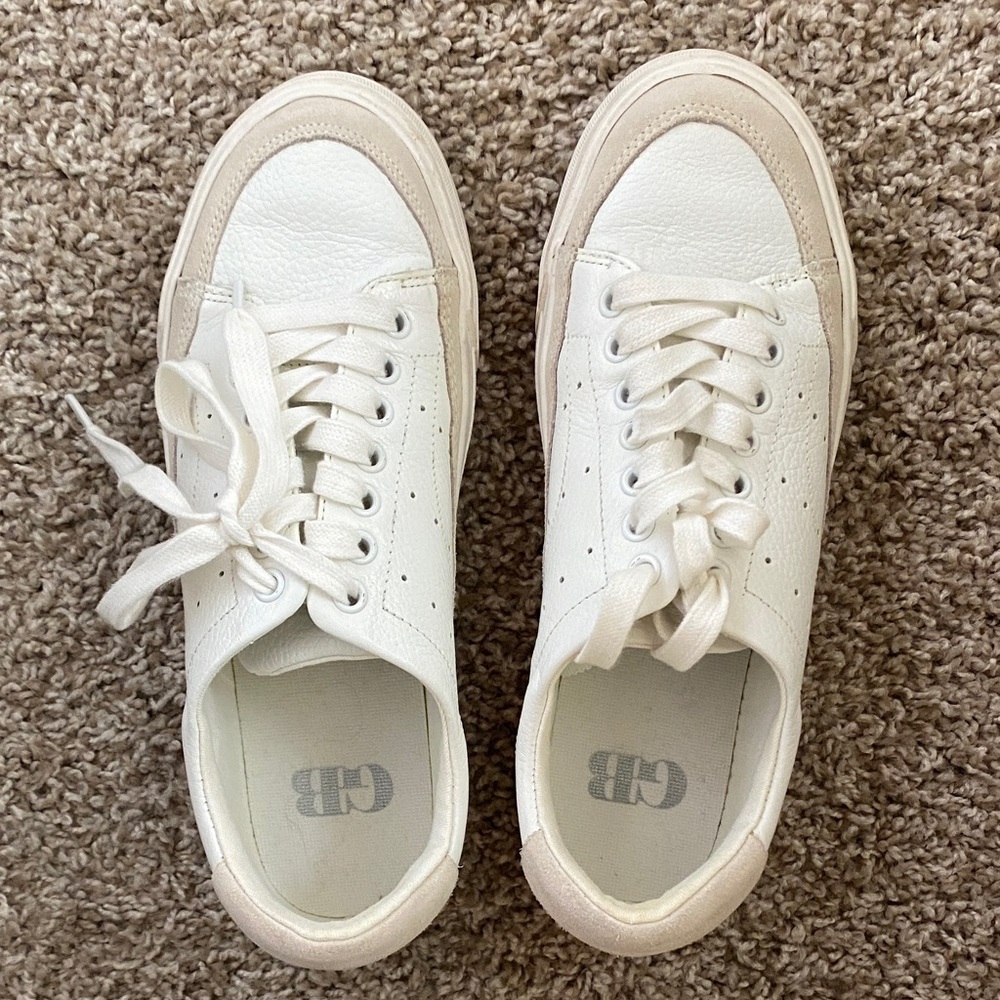Gianni Bini White and Cream Sneakers